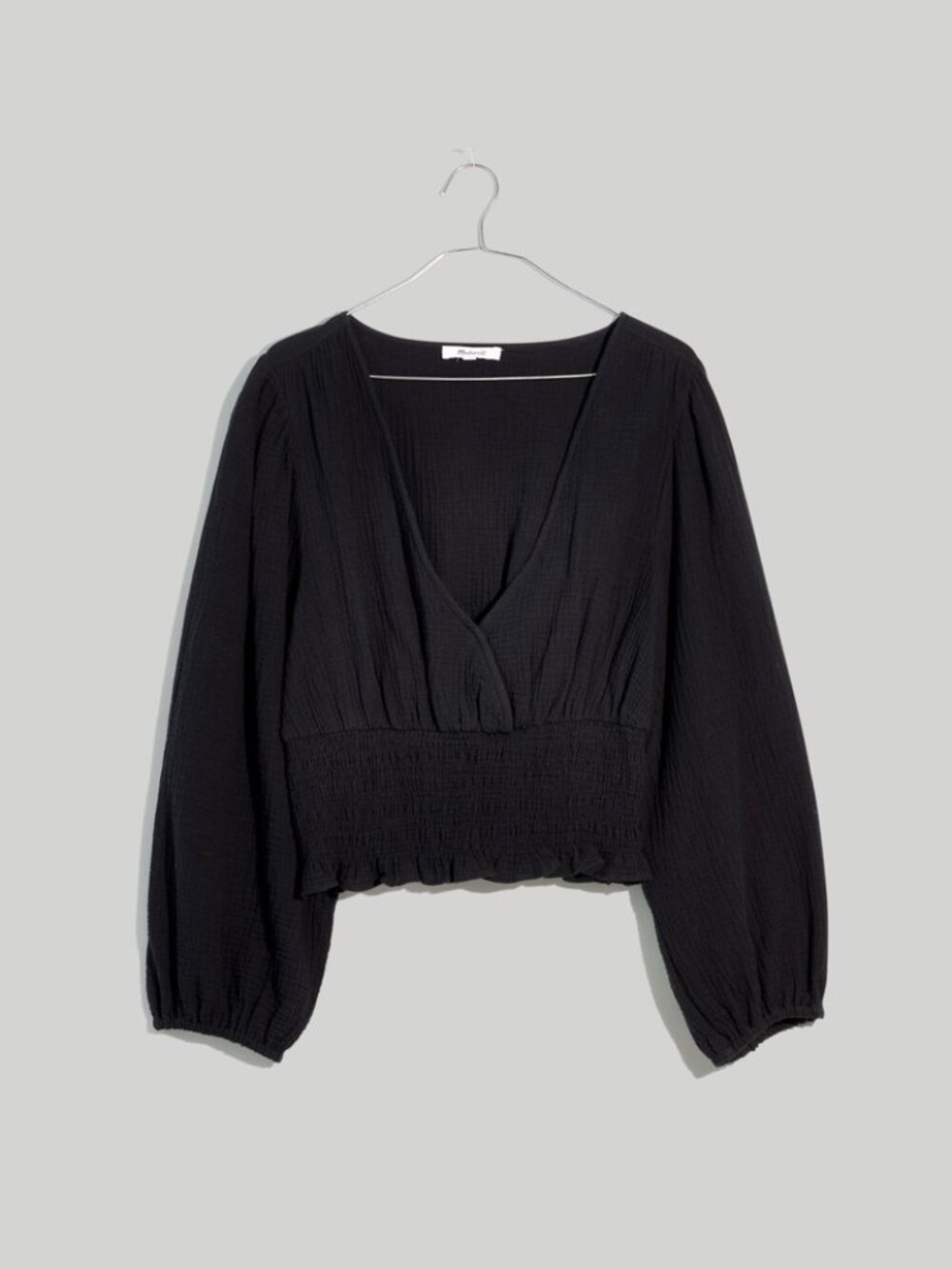 [MADEWELL] Lightspun Julianne Smocked-Waist Top 100% Cotton - Medium